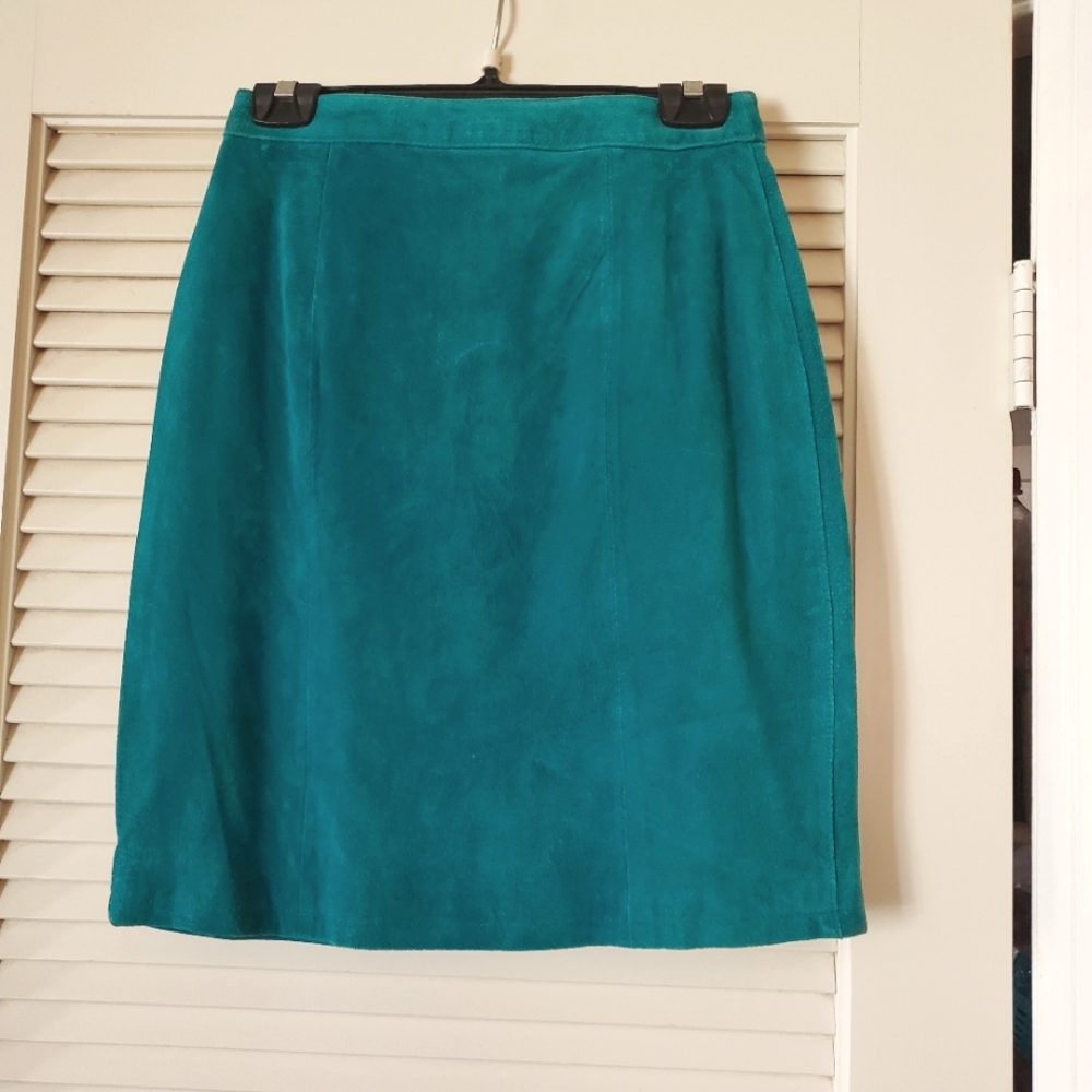 GLOBAL IDENTITY VINTAGE LEATHER PENCIL SKIRT